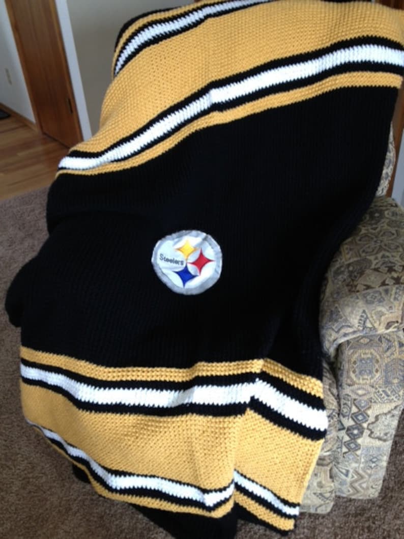 Steelers Blanket a Loom Knit Pattern Etsy