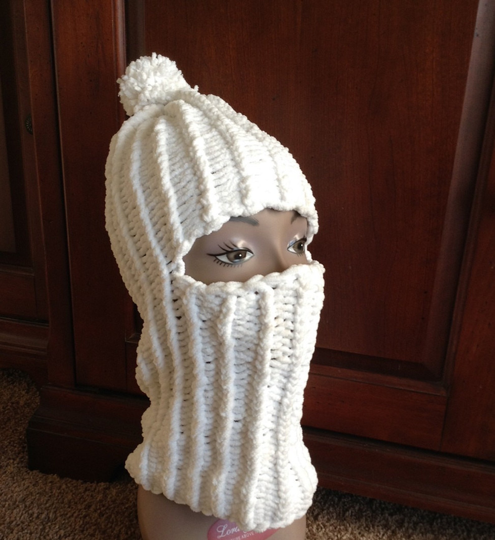 Balaclava a Loom Knit Pattern Etsy