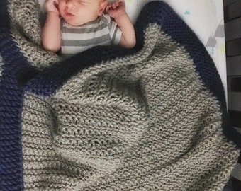 Mountain Brook Baby Blanket -- a loom knit pattern