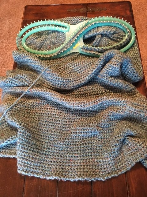 Mermaid Blanket -- a loom knit pattern