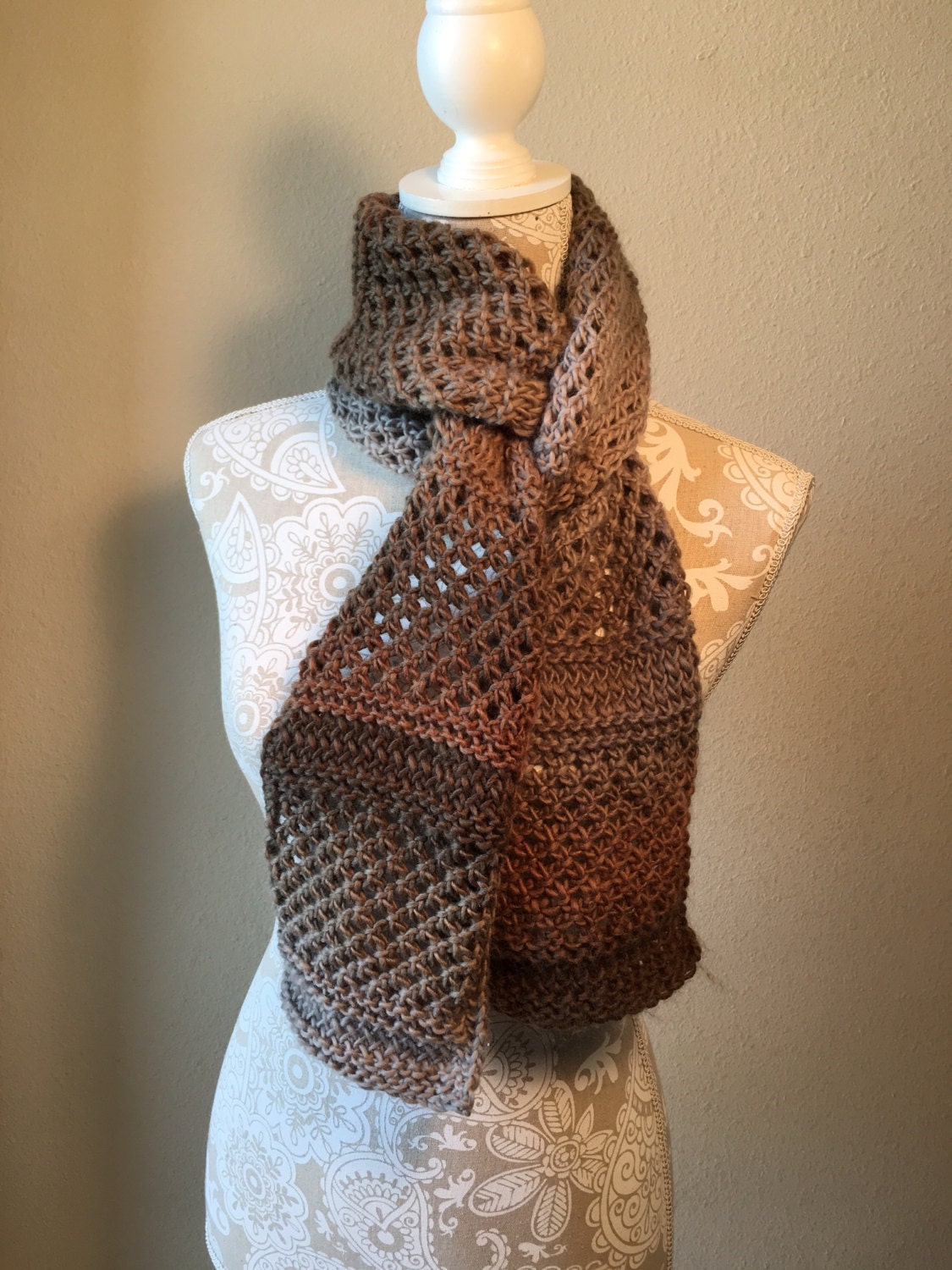 Knotty Scarf -- a loom knit pattern