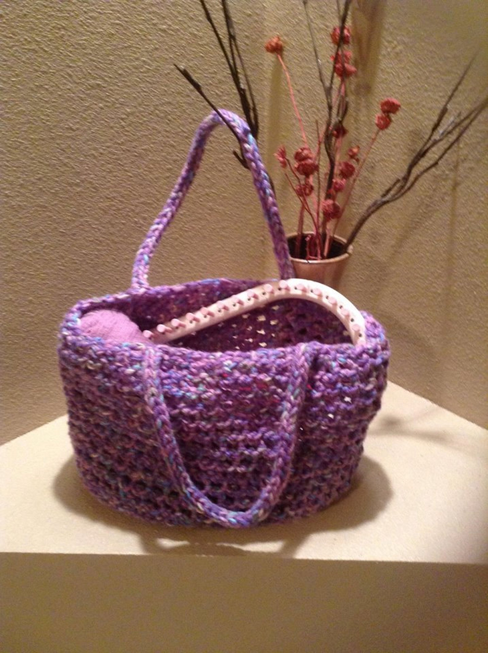 Tote Bag a loom knit pattern Etsy