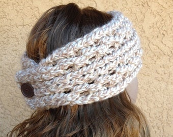 Lace Ribbed Ear Warmer - a loom knit pattern