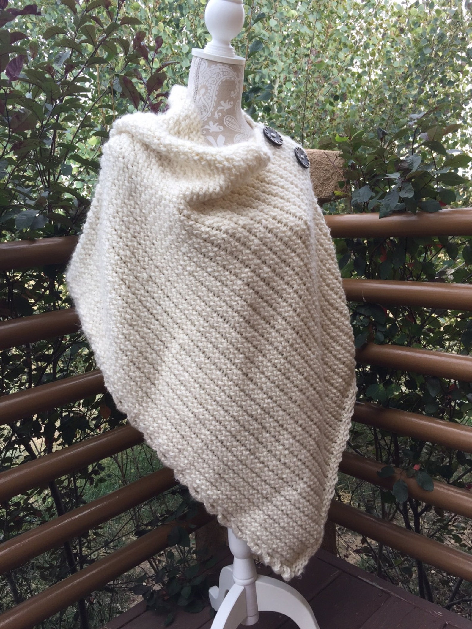 Favorite Poncho a Loom Knit Pattern Etsy