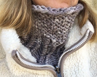 Cold Weather Cowl -- a loom knit pattern