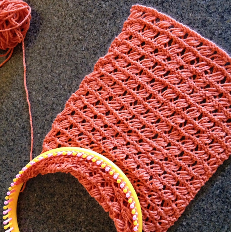 Indian Cross Stitch Cowl a loom knit pattern Etsy