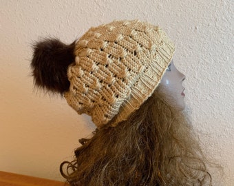 Cluster Stitch Hat - a loom knit pattern