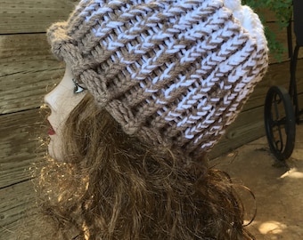 Fishers Peak Gradient Hat  --  a loom knit pattern