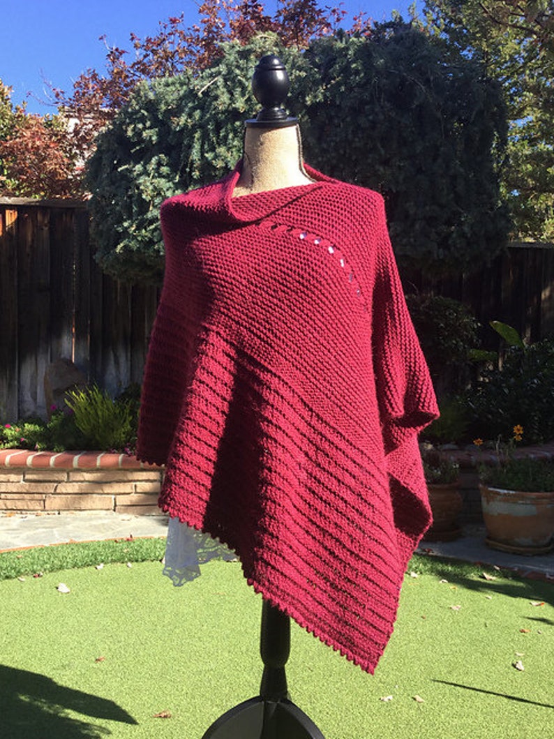 Bluebell Poncho a Loom Knit Pattern Etsy