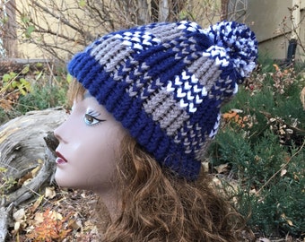 Plaid Hat - a loom knit pattern