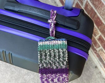 Luggage Tag - a loom knit pattern