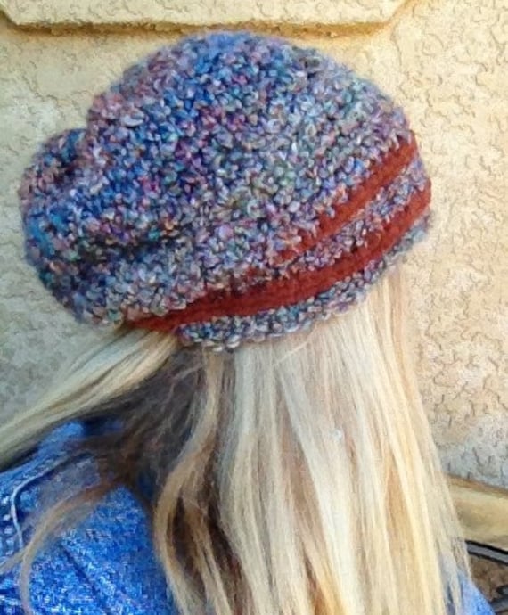 loom knit slouchy hat