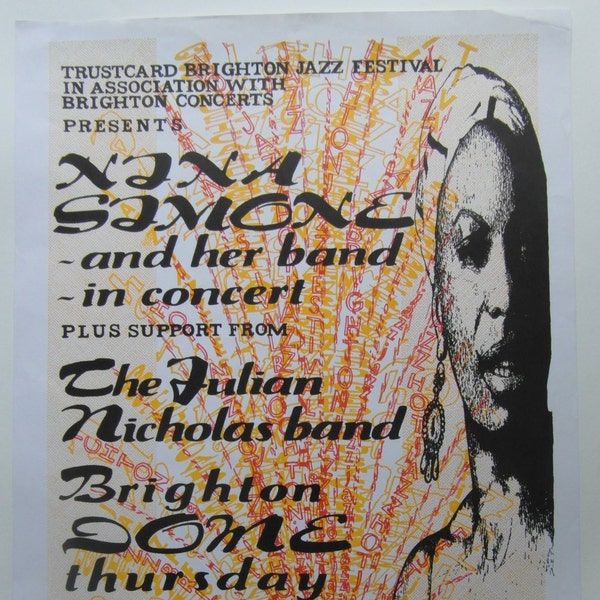 Original 1990 Nina Simone Concert Poster