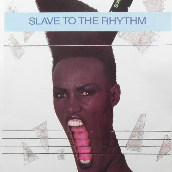 Original 1985 Grace Jones In-Store Promotional Poster for the album Slave to the Rhythm