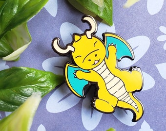 Yellow Dragon Hard Enamel Pin - READY TO SHIP