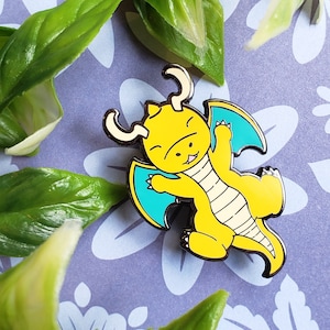 Yellow Dragon Hard Enamel Pin - READY TO SHIP