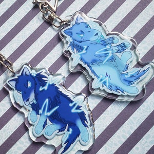 Hati and Skoll Acrylic Charm - Double-Sided Print
