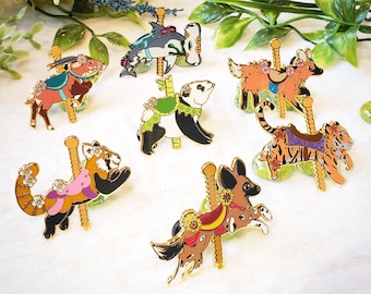 Conservation Carousel Series 1 - Hard Enamel Pins - FULL SET OF 7! - Charity Pins!