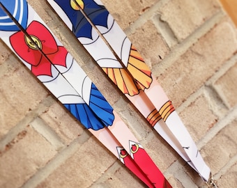 Magical Girl Cosplay Lanyards - Moon and Venus options - Double-Sided - READY TO SHIP!