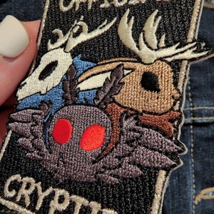 Official Cryptid 3in Embroidered Patch Mothman, Wendigo and Jackalope image 5