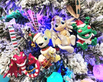Handmade Neopets Christmas Ornaments- Kougra, Zafara, Grundo and Hissi! - MADE TO ORDER