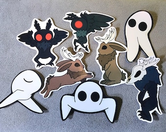 3in Vinyl Stickers - Various Cryptid Designs - Mothman, Wendigo, Fresno Nightcrawler, Jackalope