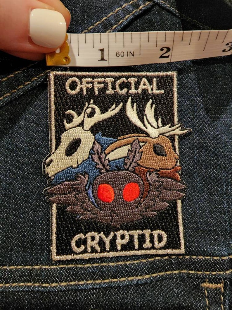 Official Cryptid 3in Embroidered Patch Mothman, Wendigo and Jackalope image 9