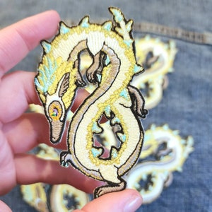 Light Dragon 3.5in Embroidered Patch