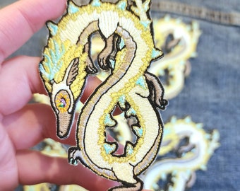 Light Dragon 3.5in Embroidered Patch