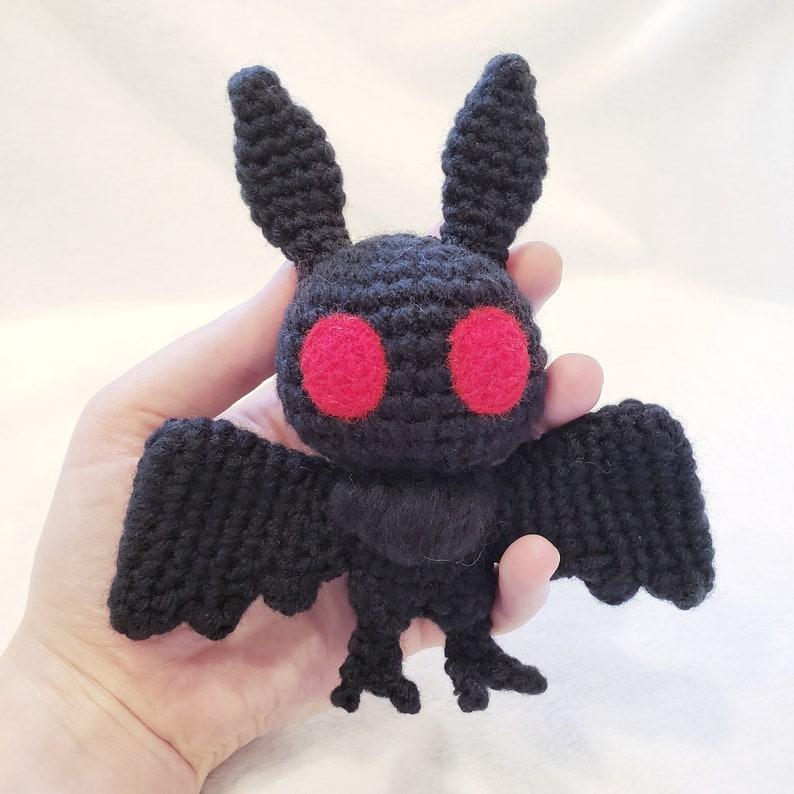 READY TO SHIP Mothman Mini Amigurumi / Keychain image 5