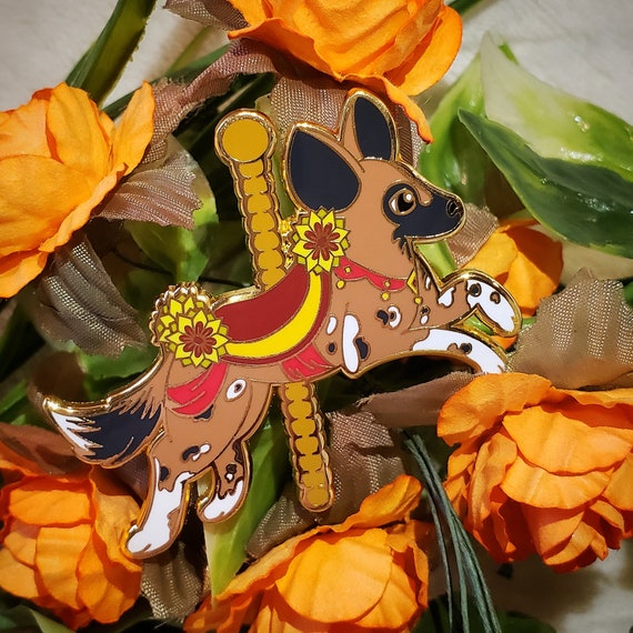 Conservation Carousel Series 1 - African Painted Dog - Hard Enamel Pin - Charity Pin!