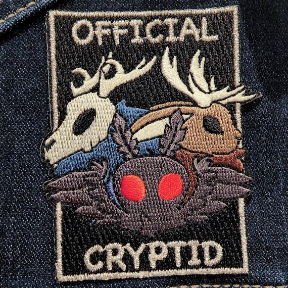 Official Cryptid 3in Embroidered Patch - Mothman, Wendigo and