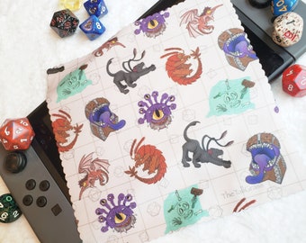 Dungeons and Dragons Monsters 6in Microfiber Cloth / Eye Glass Cleaner / Screen Cleaner / Lense Cloth