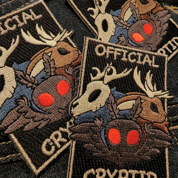 Official Cryptid 3in Embroidered Patch - Mothman, Wendigo and