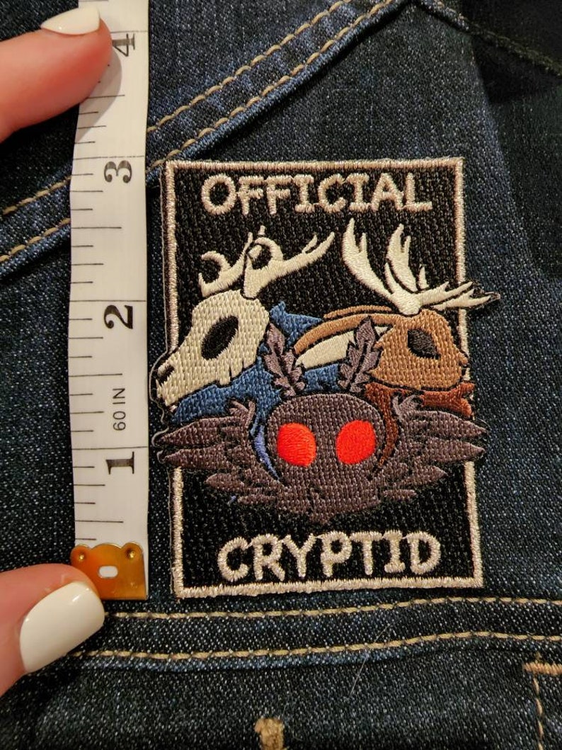 Official Cryptid 3in Embroidered Patch Mothman, Wendigo and Jackalope image 8