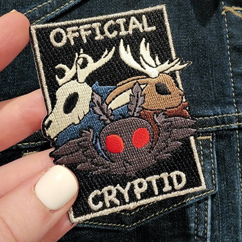 Official Cryptid 3in Embroidered Patch Mothman, Wendigo and Jackalope image 7