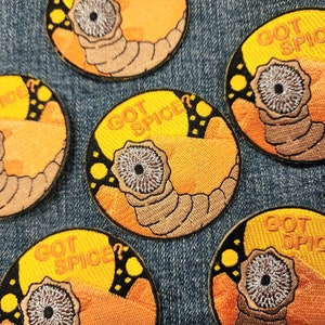 Dune 2.5in Embroidered Patches - Sand Worm Got Spice? Arrakis