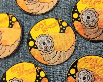 Dune 2.5in Embroidered Patches - Sand Worm Got Spice? Arrakis