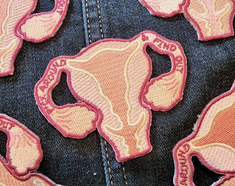 Feminist Uterus - F Around and Find Out - 3in Embroidered Patch