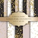 Gold Foil Dot Confetti Digital Paper - polka dot sparkle glitter metallic shine christmas printable backgrounds scrapbooking invitations 