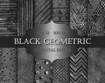 Digitales Papier mit geometrischen Formen: Moderne Scrapbook Hintergründe (Digitaler Download)