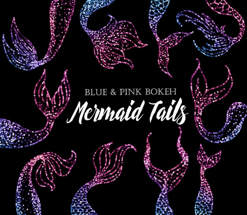 mermaid tail clipart siren bokeh overlays,summer clipart bokeh clipart invitation scrapbooking planner clipart Mermaid Clipart