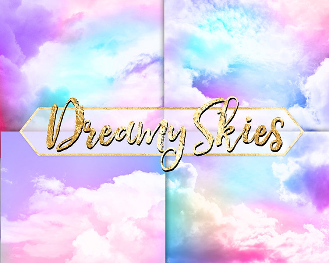 Pastel Sky Aesthetic Digital Paper - Skies Dreamy Sky Pink Clouds ...