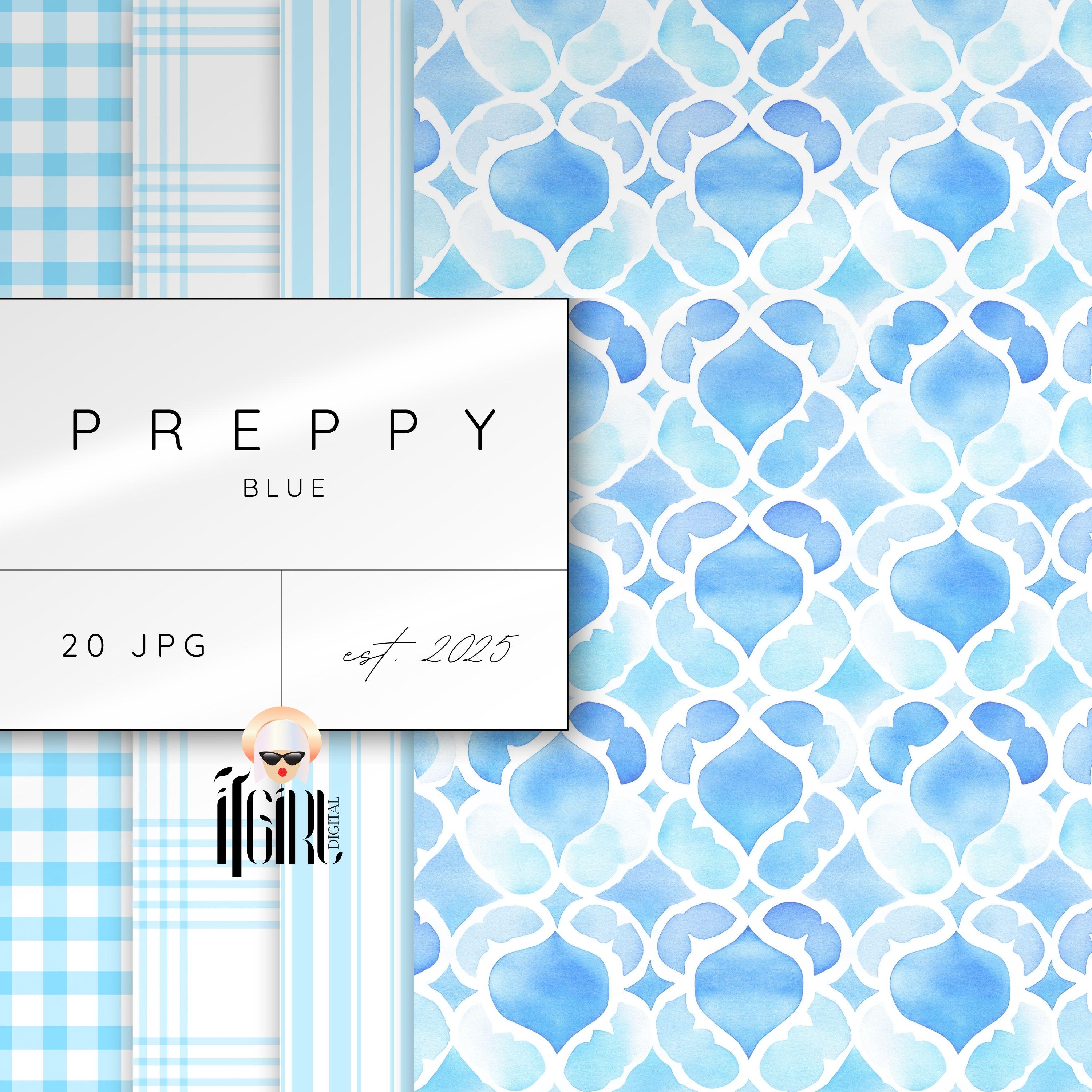 Preppy Math Signs Blue Preppy Patterns Blue