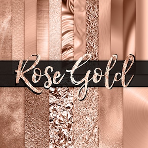 Rose Gold Digital Paper rose gold background, rose gold paper, rose gold glitter digital paper, glitter background, itgirldigital image 1