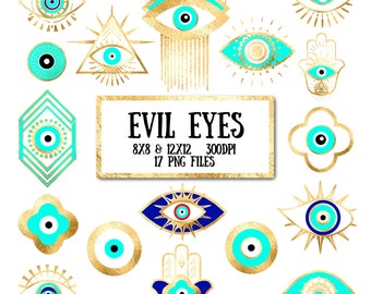 Evil Eye Clip Art - gold foil evil eye third eye hamsa bohemian yoga hippie clipart scrapbook invitation photography overlay planner clipart