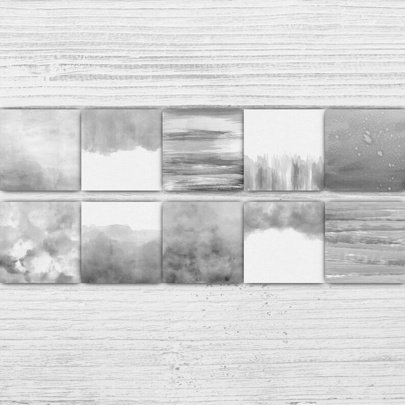 Watercolor Digital Paper Grey Watercolor Painted Digital - Etsy