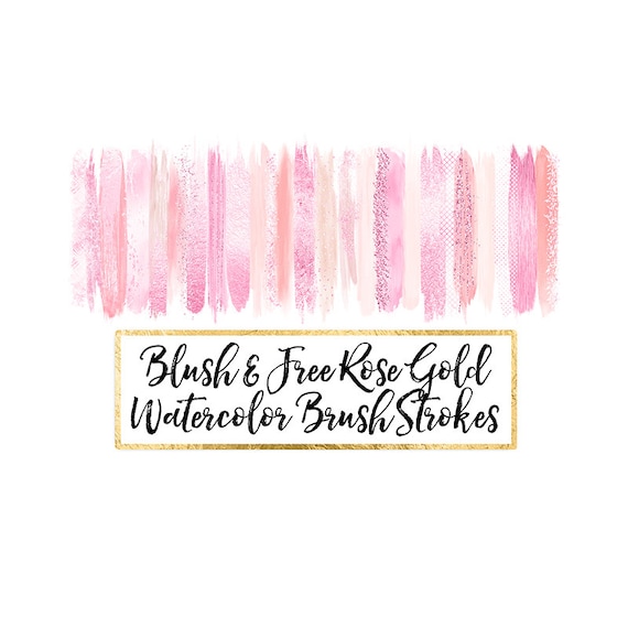 Nude Watercolor and Rose Gold Digital Paper wedding invitation template rose gold gold watercolor brush scrapbook planner stickers clipart