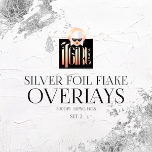 Silver Foil Clipart, silver borders overlays, silver digital frames, silver textures, PNG clipart, abstract paint, download itgirldigital