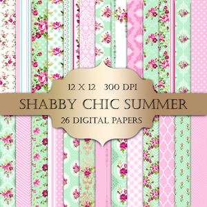 Schäbig Chic Digital-Paper - Scrapbooking, Karten, Hochzeitseinladungen, Vintage Rosa Pastell floraler Spitze Damaris Hintergrundmuster, res...